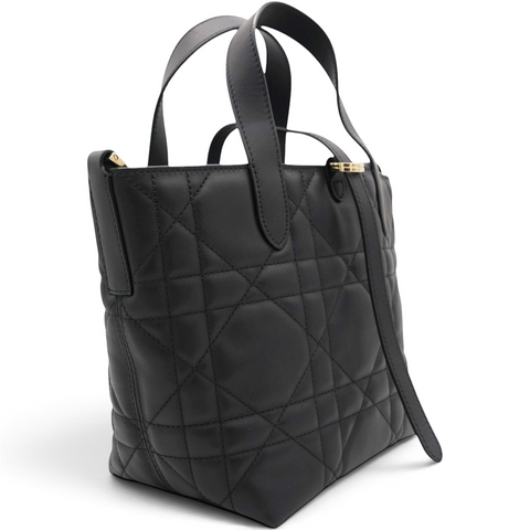 Christian Dior Macrocannage Small Toujours Vertical Tote Black 