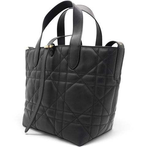 Christian Dior Macrocannage Small Toujours Vertical Tote Black 