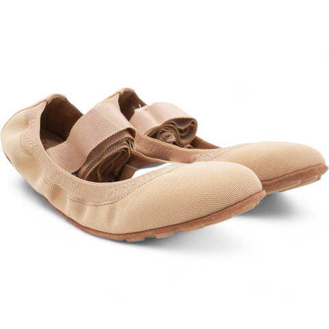 Christian Dior Micro Mesh Academy Lace-Up Ballerina Flats Nude 38.5 