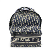 Christian Dior Oblique Diortravel Backpack Blue 