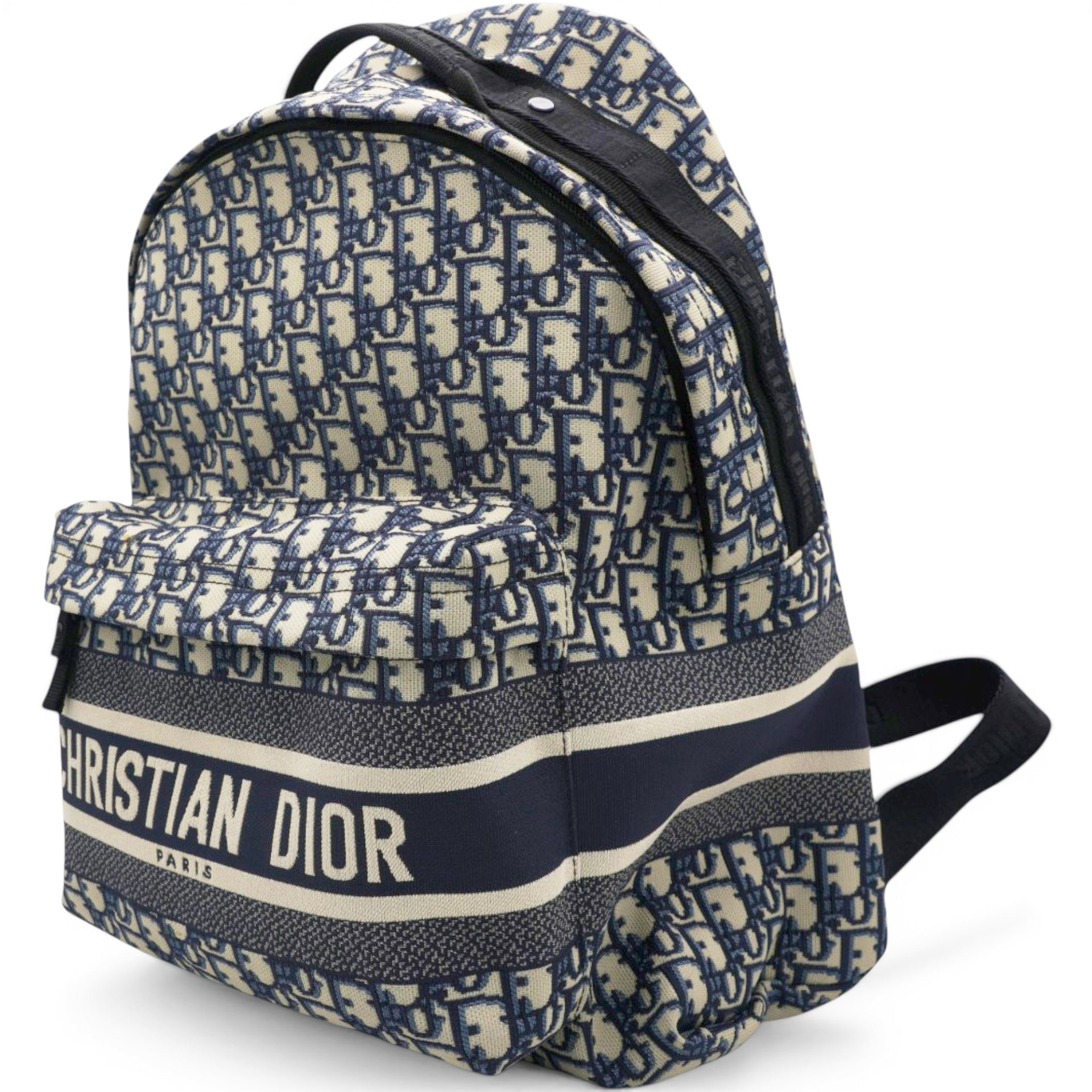 Christian Dior Oblique Diortravel Backpack Blue 