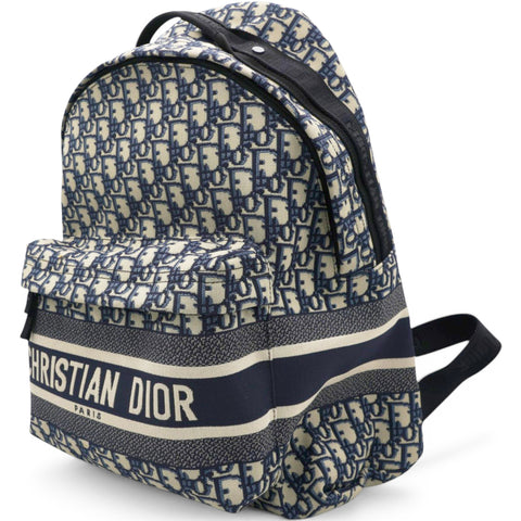 Christian Dior Oblique Diortravel Backpack Blue 