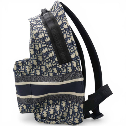 Christian Dior Oblique Diortravel Backpack Blue 