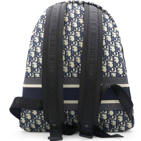 Christian Dior Oblique Diortravel Backpack Blue 
