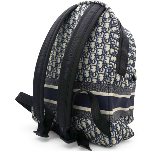 Christian Dior Oblique Diortravel Backpack Blue 