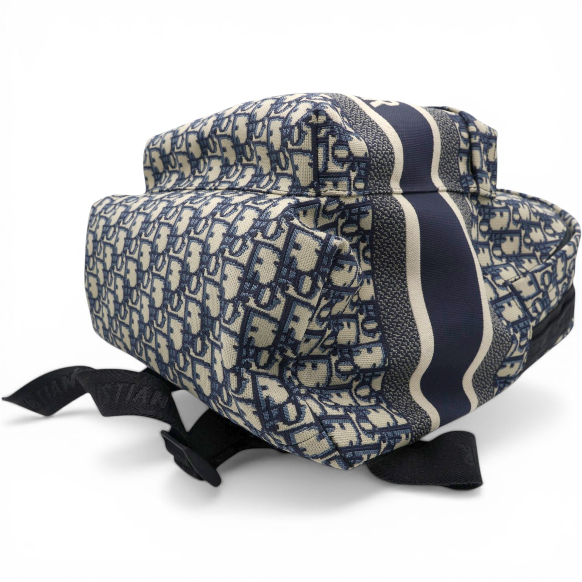 Christian Dior Oblique Diortravel Backpack Blue 