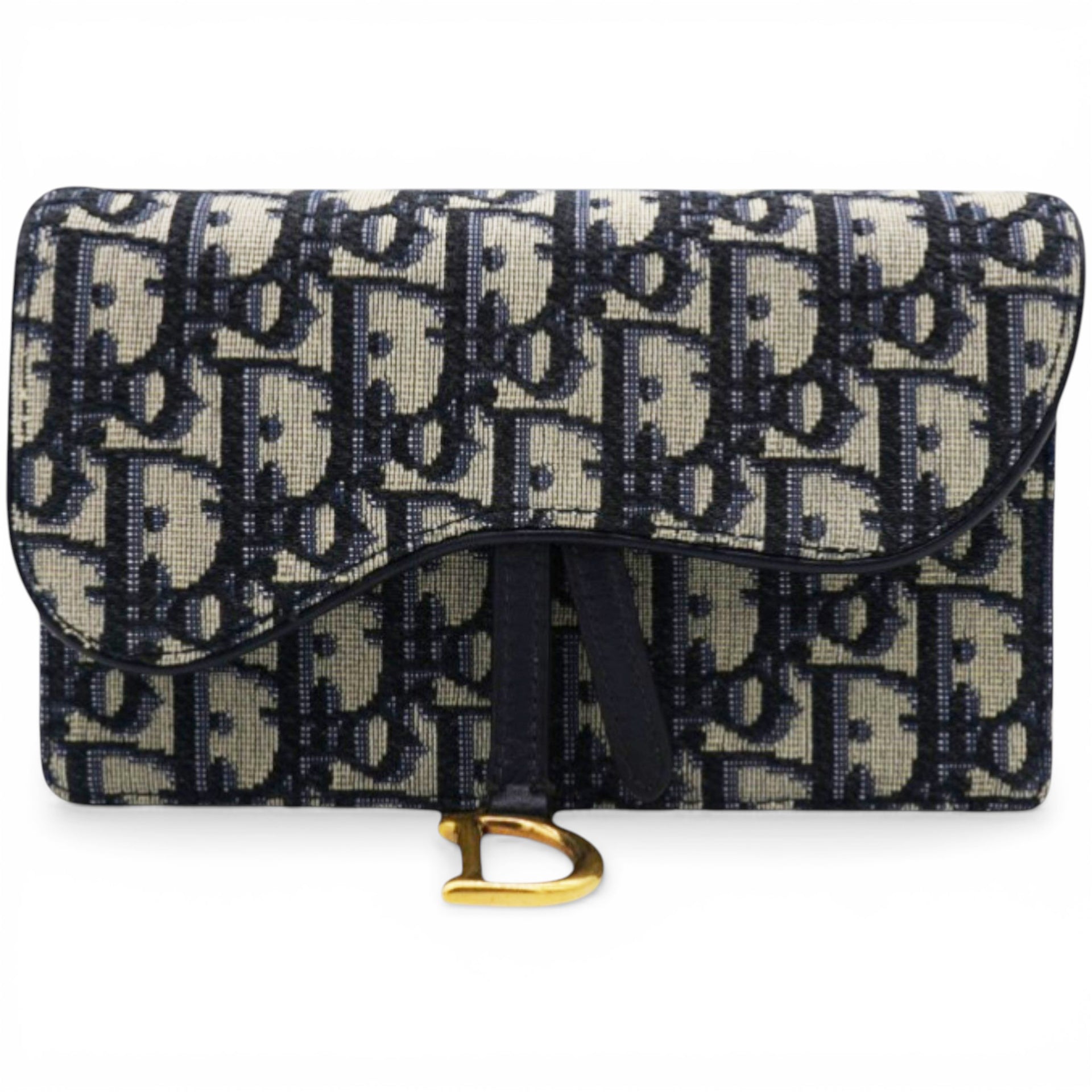 Christian Dior Oblique Saddle Belt Bag Blue 