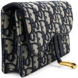 Christian Dior Oblique Saddle Belt Bag Blue 