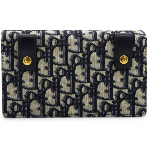 Christian Dior Oblique Saddle Belt Bag Blue 