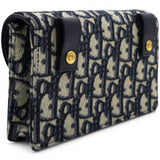 Christian Dior Oblique Saddle Belt Bag Blue 