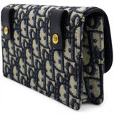 Christian Dior Oblique Saddle Belt Bag Blue 