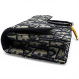 Christian Dior Oblique Saddle Belt Bag Blue 