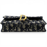 Christian Dior Oblique Saddle Belt Bag Blue 