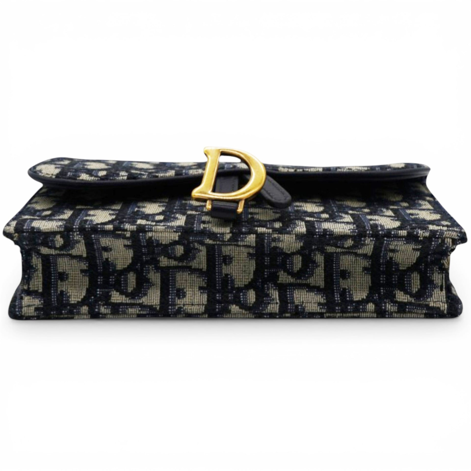 Christian Dior Oblique Saddle Belt Bag Blue 