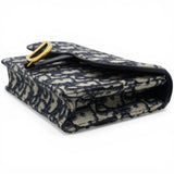 Christian Dior Oblique Saddle Belt Bag Blue 