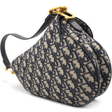 Christian Dior Oblique Saddle Medium Bag Blue 