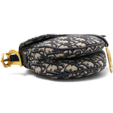 Christian Dior Oblique Saddle Medium Bag Blue 