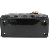 Christian Dior Patent Cannage Medium Lady Dior Black 