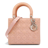 Christian Dior Patent Cannage Medium Lady Dior Light Pink 