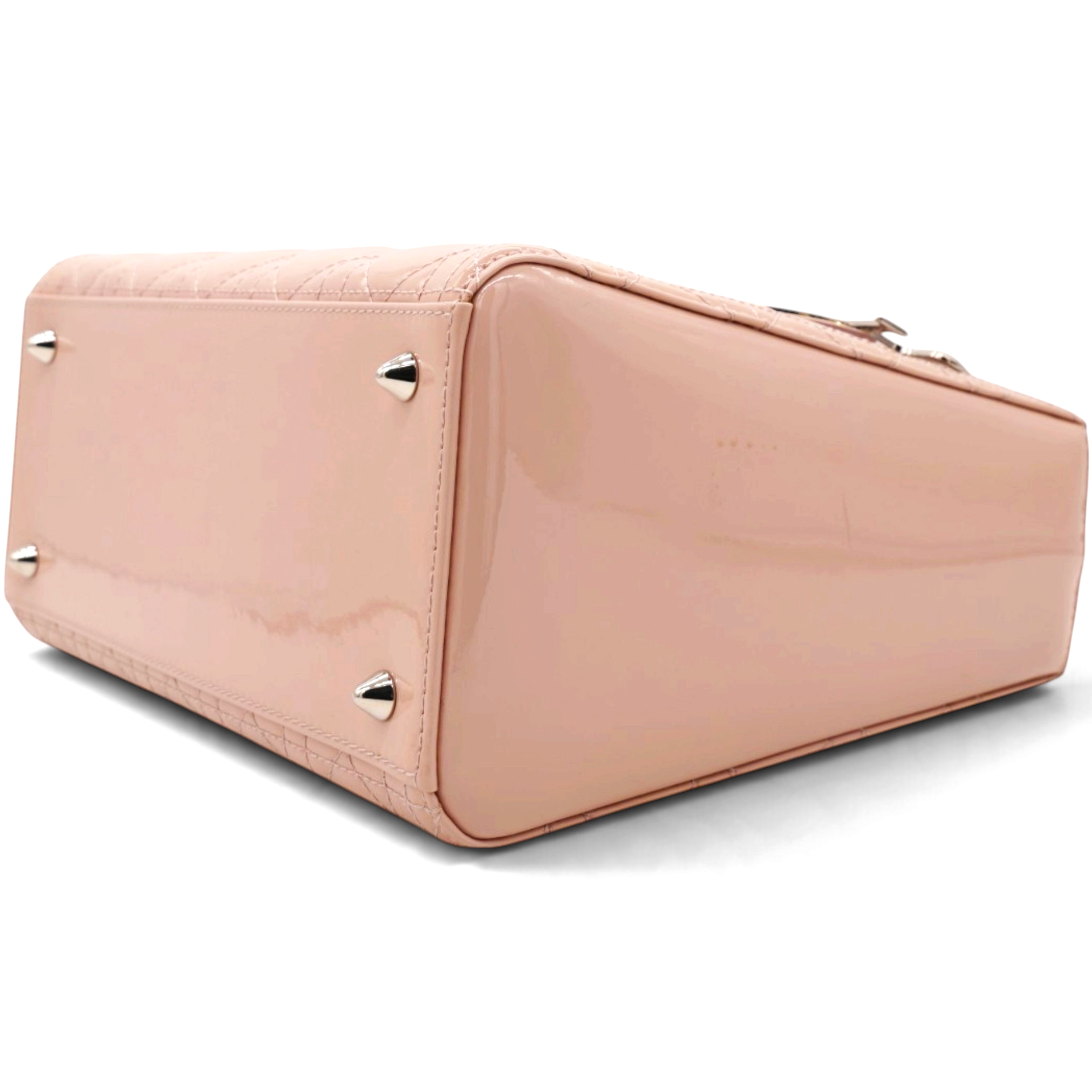 Christian Dior Patent Cannage Medium Lady Dior Light Pink 