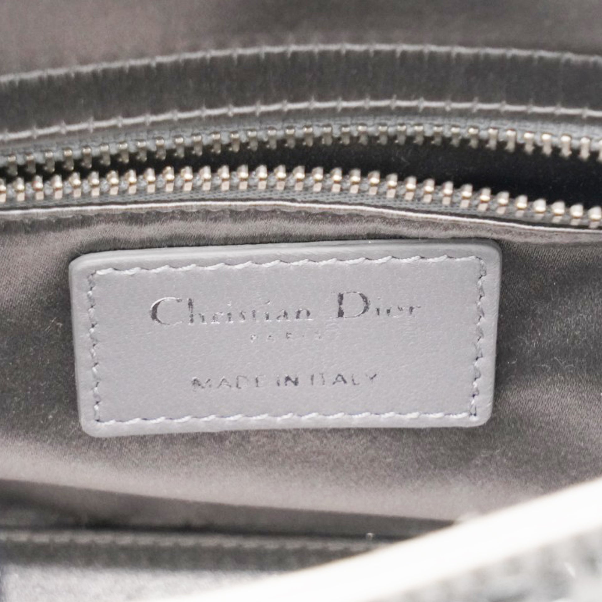 Christian Dior Satin Crystal Cannage Mini Lady Dior