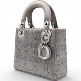 Christian Dior Satin Crystal Cannage Mini Lady Dior