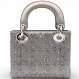 Christian Dior Satin Crystal Cannage Mini Lady Dior