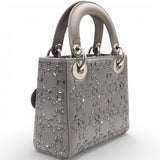 Christian Dior Satin Crystal Cannage Mini Lady Dior