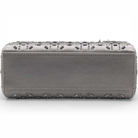 Christian Dior Satin Crystal Cannage Mini Lady Dior