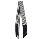 Christian Dior Silk 30 Montaigne Mitzah Scarf Black White 