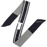 Christian Dior Silk 30 Montaigne Mitzah Scarf Black White  