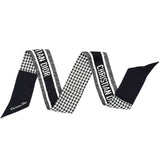 Christian Dior Silk 30 Montaigne Mitzah Scarf Black White 