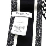 Christian Dior Silk 30 Montaigne Mitzah Scarf Black White 