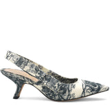 Christian Dior  Toile De Jouy Sweet D Slingback Pumps  Off White Size 36.5 