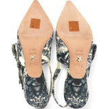 Christian Dior  Toile De Jouy Sweet D Slingback Pumps  Off White Size 36.5 