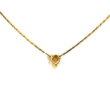 Christian Dior Vintage 3 Pearl Golden Necklace With Rhinestone 