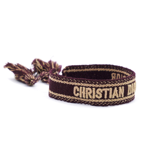 Christian Dior Woven Cotton J'Adior Friendship Bracelet Red 