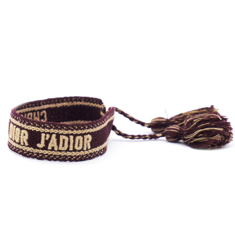 Christian Dior Woven Cotton J'Adior Friendship Bracelet Red 