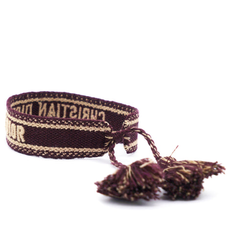 Christian Dior Woven Cotton J'Adior Friendship Bracelet Red 