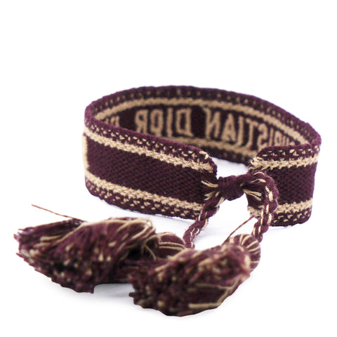Christian Dior Woven Cotton J'Adior Friendship Bracelet Red 