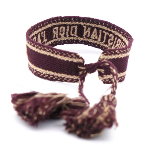 Christian Dior Woven Cotton J'Adior Friendship Bracelet Red 