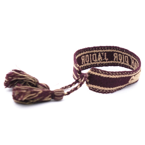 Christian Dior Woven Cotton J'Adior Friendship Bracelet Red 