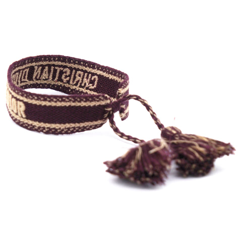 Christian Dior Woven Cotton J'Adior Friendship Bracelet Red 