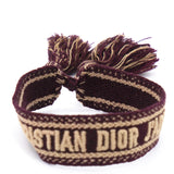 Christian Dior Woven Cotton J'Adior Friendship Bracelet Red 