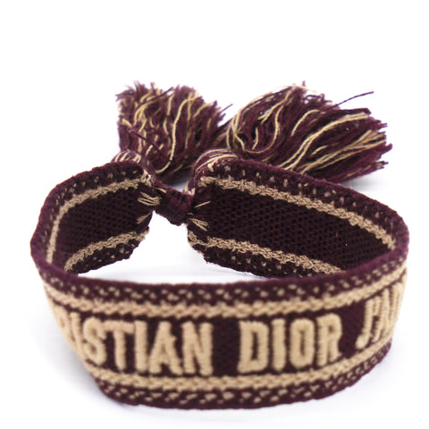 Christian Dior Woven Cotton J'Adior Friendship Bracelet Red 
