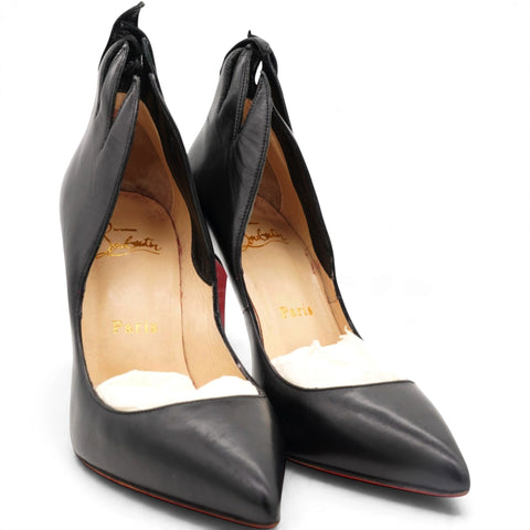 Christian Louboutin Black Leather Victorina Flame Pumps Size36.5 