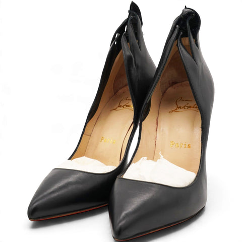 Christian Louboutin Black Leather Victorina Flame Pumps Size36.5 