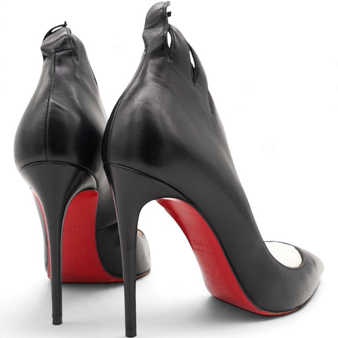 Christian Louboutin Black Leather Victorina Flame Pumps Size36.5 
