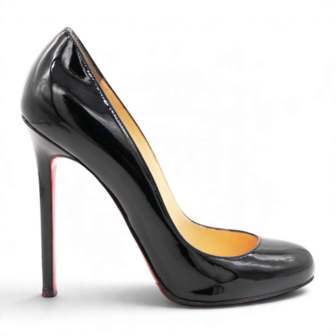 Christian Louboutin Black Patent Leather Merci Allen Pumps Size36.5 
