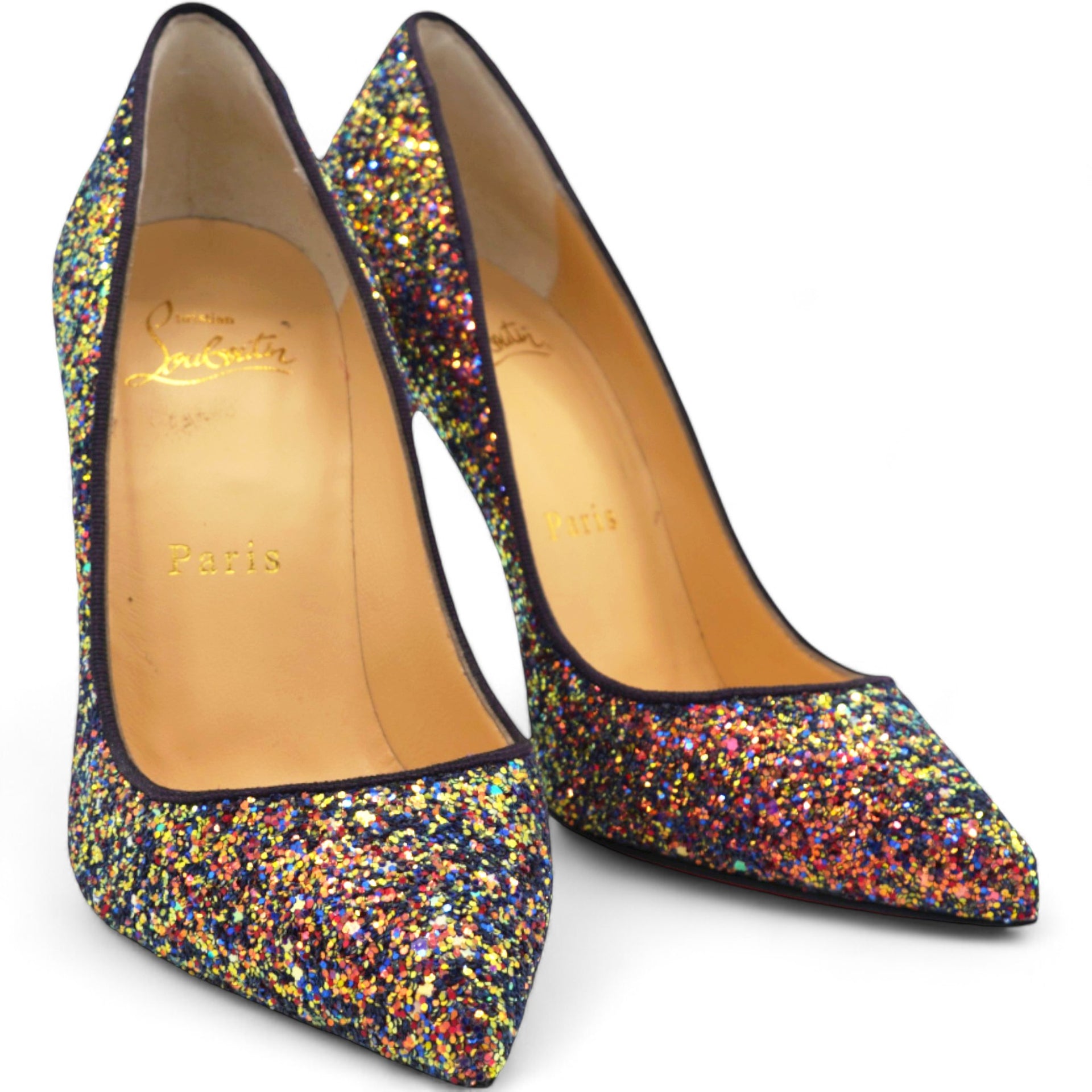 Christian Louboutin Glitter Milkyway Pigalle Follies 100 Pumps Multicolor Size 34.5 